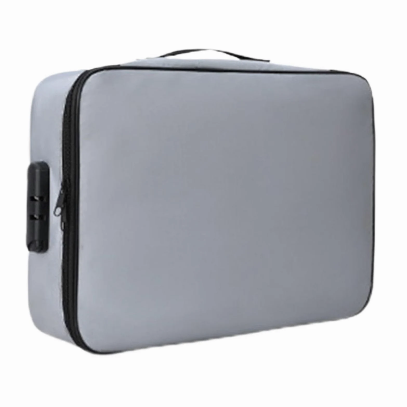 Borsa for documenti impermeabile for organizer di file con custodia for a 3 strati blocco password for viaggi a casa for certificati Per Domestico(Grey)