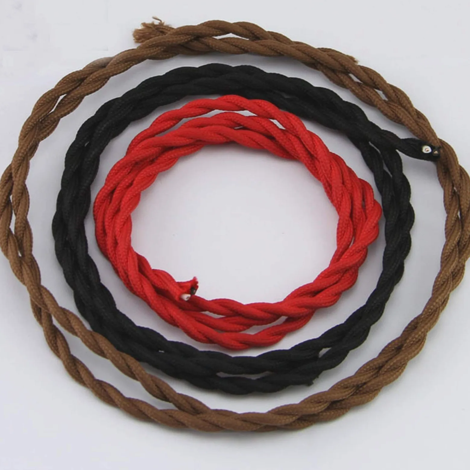 Cavo flessibile intrecciato, Cavo intrecciato 2 nuclei 0,75 mm multicolore 1-30 m Lampada a sospensione fai-da-te