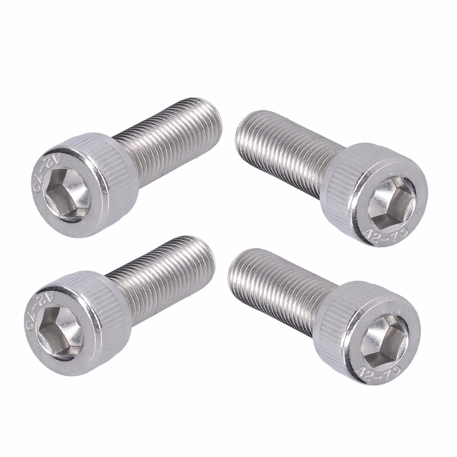 Bullone Esagonale M10x1.25 Acciaio Inossidabile A2 Vite a Passo Fine 4 Pezzi