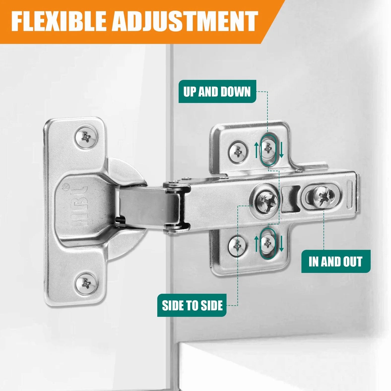 HBL' 10 cerniere per credenze da cucina, 35 mm, inserto a 110 gradi per ante di armadi, porte della cucina, armadi e guardaroba, design a clip per una facile installazione