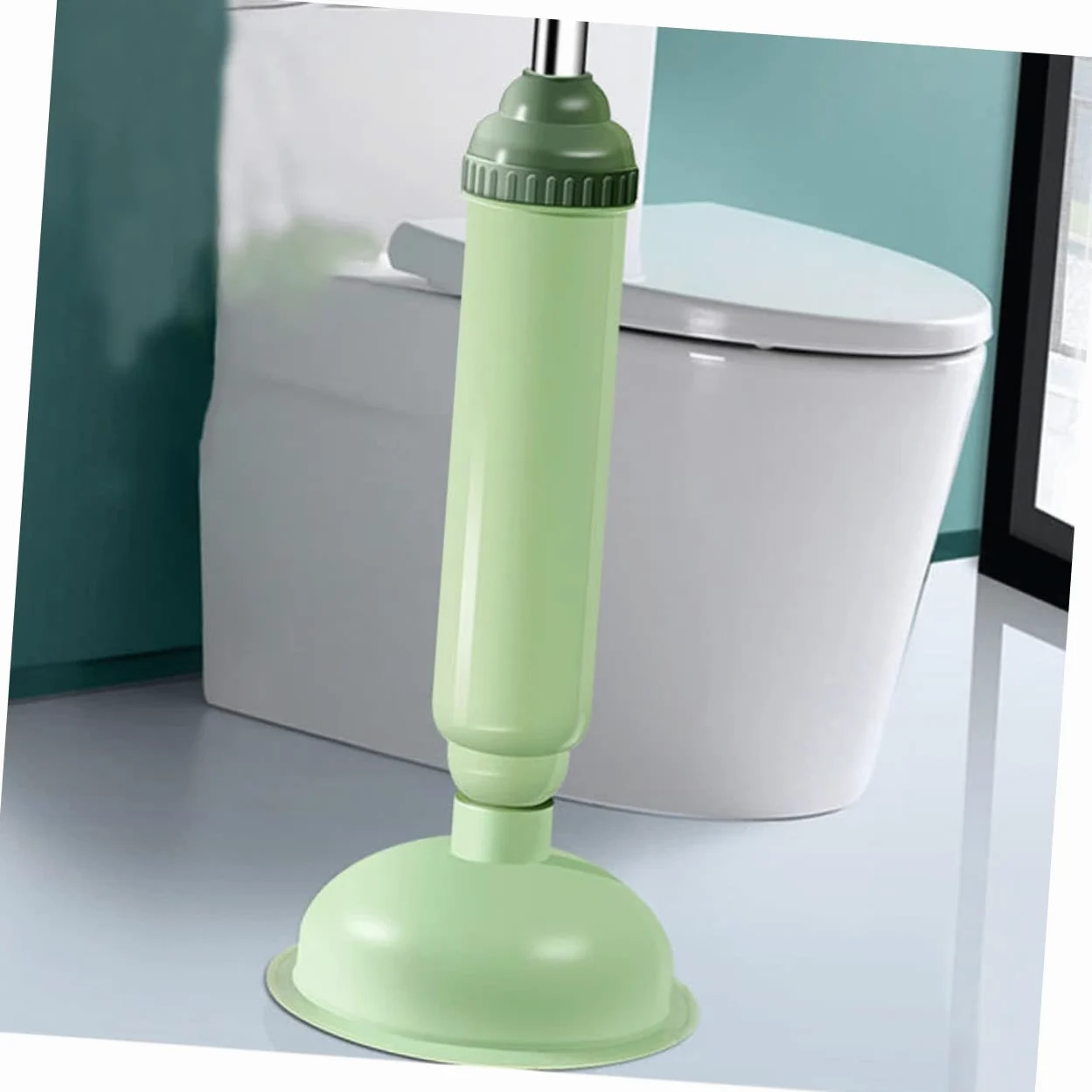 Cabilock Stura Water a Pressione per WC, 2 Pezzi, PVC e Acciaio Inossidabile, Pulizia WC e Rimozione Intasamenti in Bagno e Casa