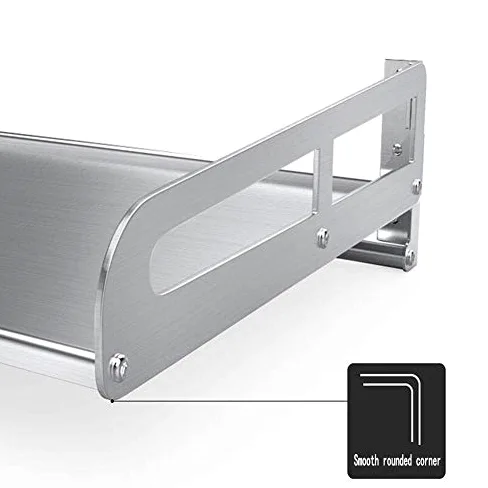 Mensola da cucina e portasciugamani da parete in acciaio inox, per bagno e camera da letto, 30 x 40 cm, colore argento, 22 misure per risparmiare spazio ottimale