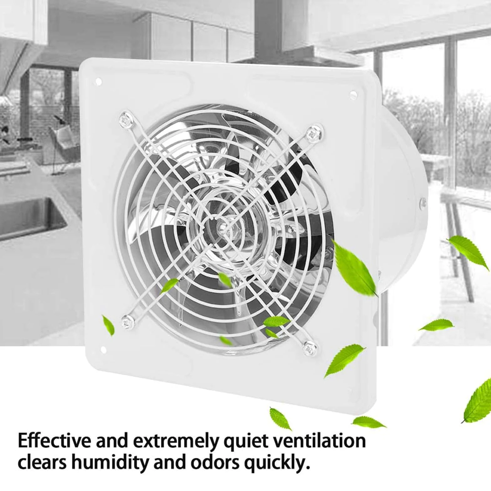 Aspiratore da Parete 190mm 40W 220V Silenzioso Super Silenzioso per Bagno, Cucina, Ventilazione, Garage - Aeratore Ventila Aspiratore Assiale Ventilatore di Flusso (Bianca)