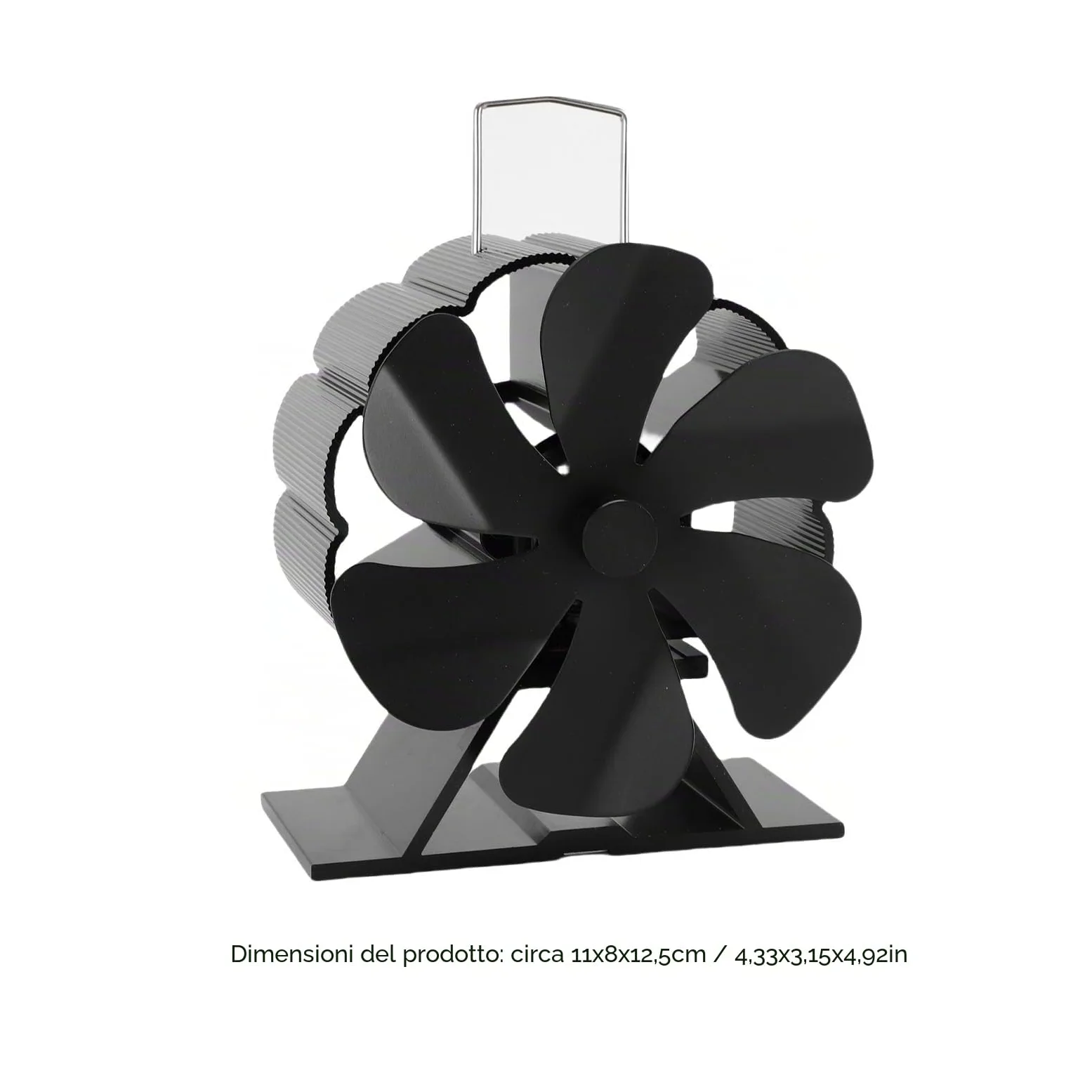 FTVOGUE Ventilatore stufa legna alluminio | Termico, senza elettricità, +80% flusso, per camino