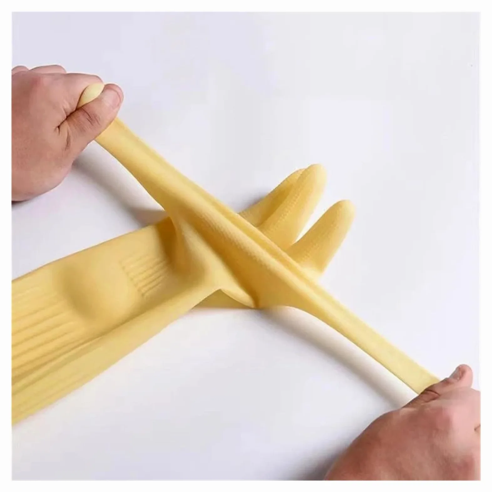 Guanti Pulizia Casa Riutilizzabili Guanti for lavastoviglie lunghi in gomma riutilizzabili, antiscivolo, for la pulizia della casa, piatti for lavori domestici per lavaggio stoviglie(Yellow 1 Pair,M)