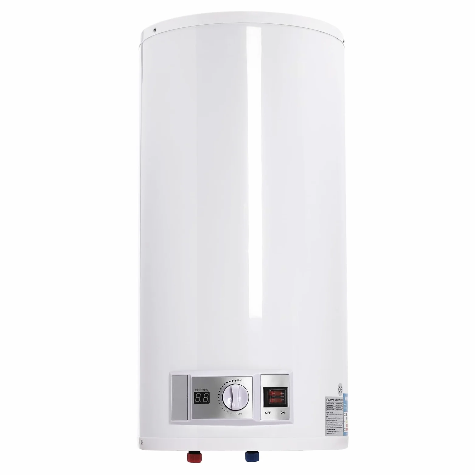 80L,Riscaldatore di acqua elettrico,Caldaia Hung Orizzontale Serbatoio Riscaldatore di acqua Riscaldamento, 30-75 ℃ Rapido Riscaldamento, Con Pre-Termostato, Su richiesta Scaldacqua Per Bagno 2KW