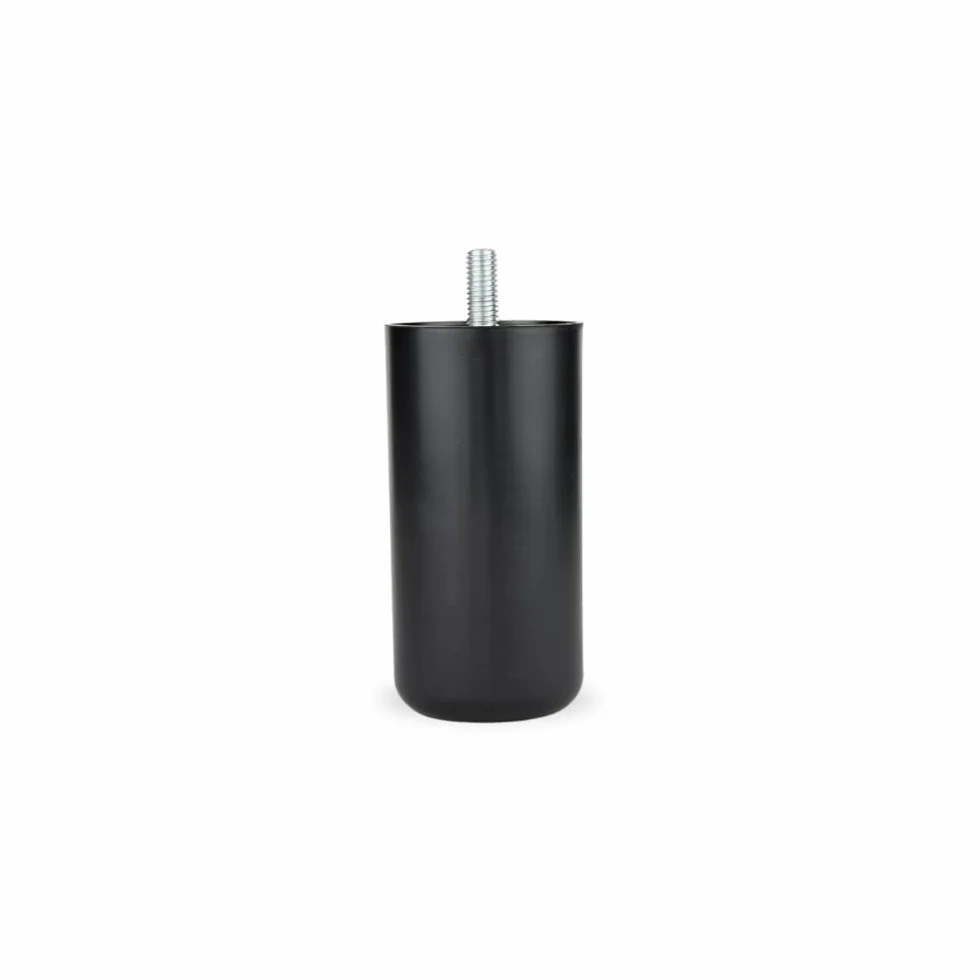 Piedi Letto Contenitore Divano PVC Nero Piedini Mobili Gambe Letto Tavolini Poltrone Altezza 10 cm Diametro Vite 1 CM