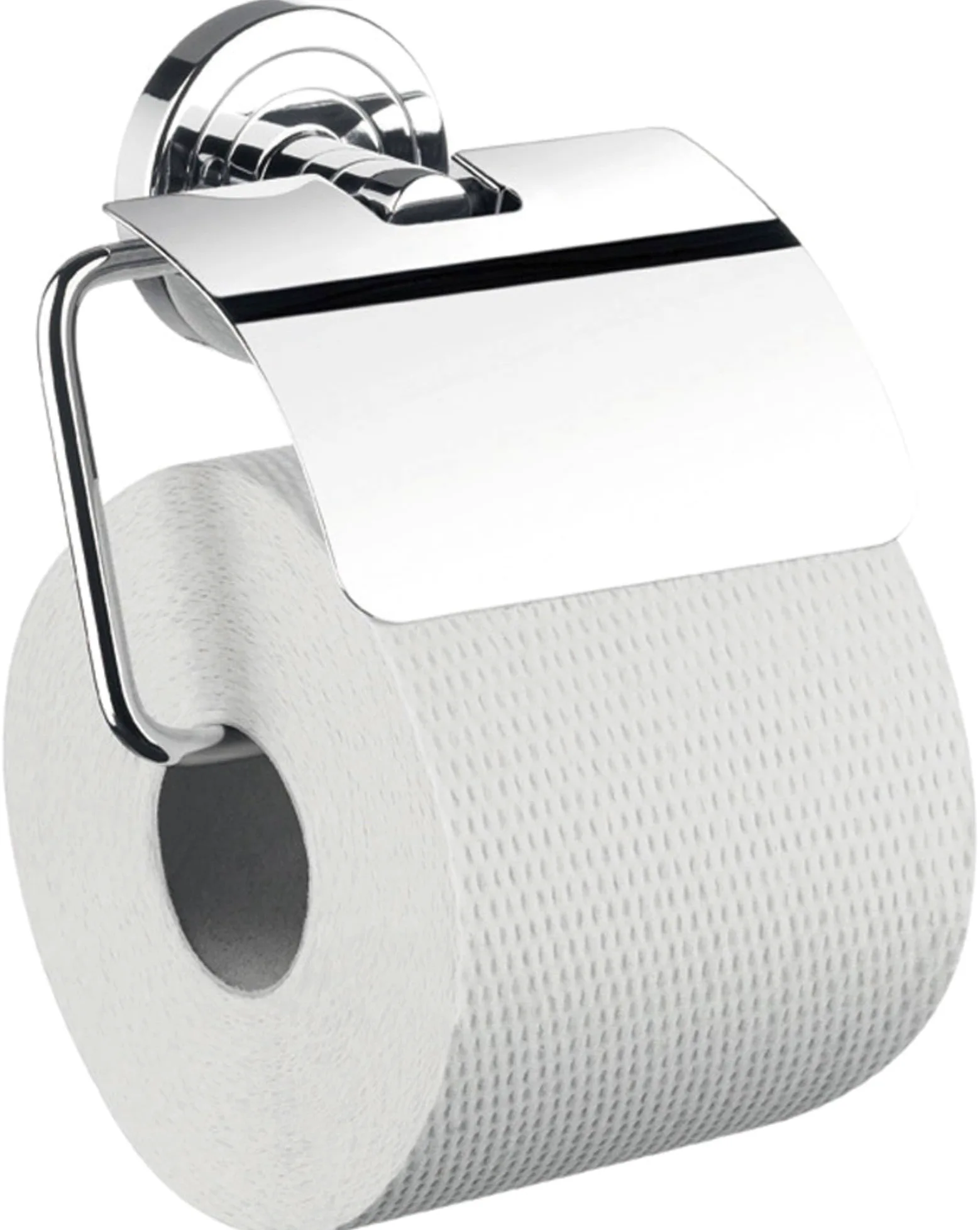 Emco Portarotolo Polo con coperchio, cromato (70000100), ottone, altro, 60 x 115 x 138
