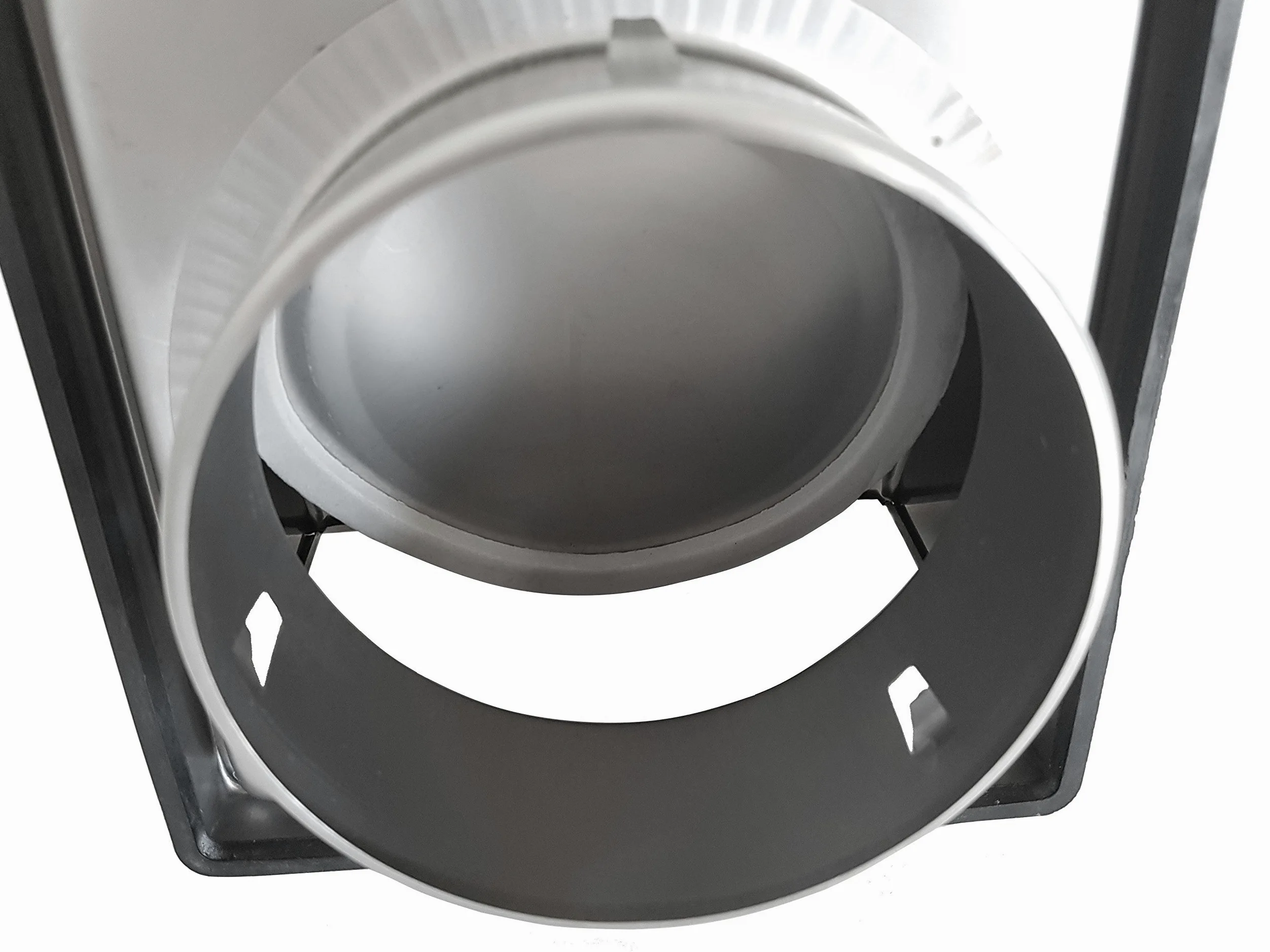Griglia parapioggia di ventilazione rettangolare, 100 x 125 x 150 mm, in acciaio inox V2A, Argento, .