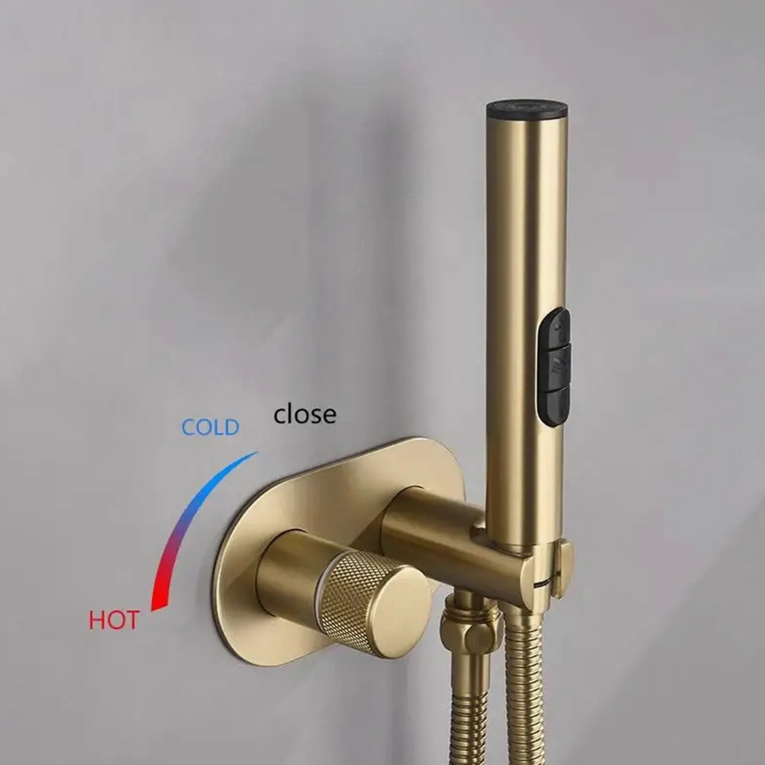 Bidet Portatile Supporto a parete for rubinetto bidet in ottone oro rosa spazzolato