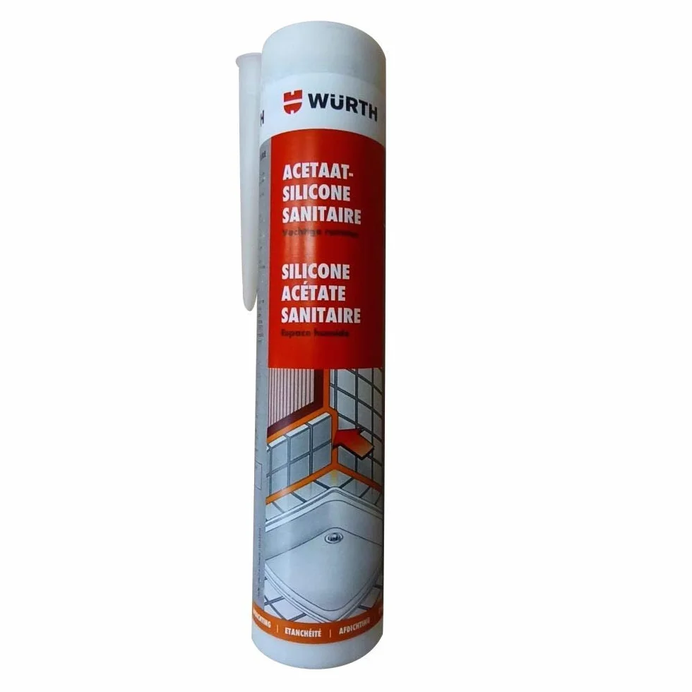 Würth cartuccia di acetato di silicone per sanitari 310 ml trasparente