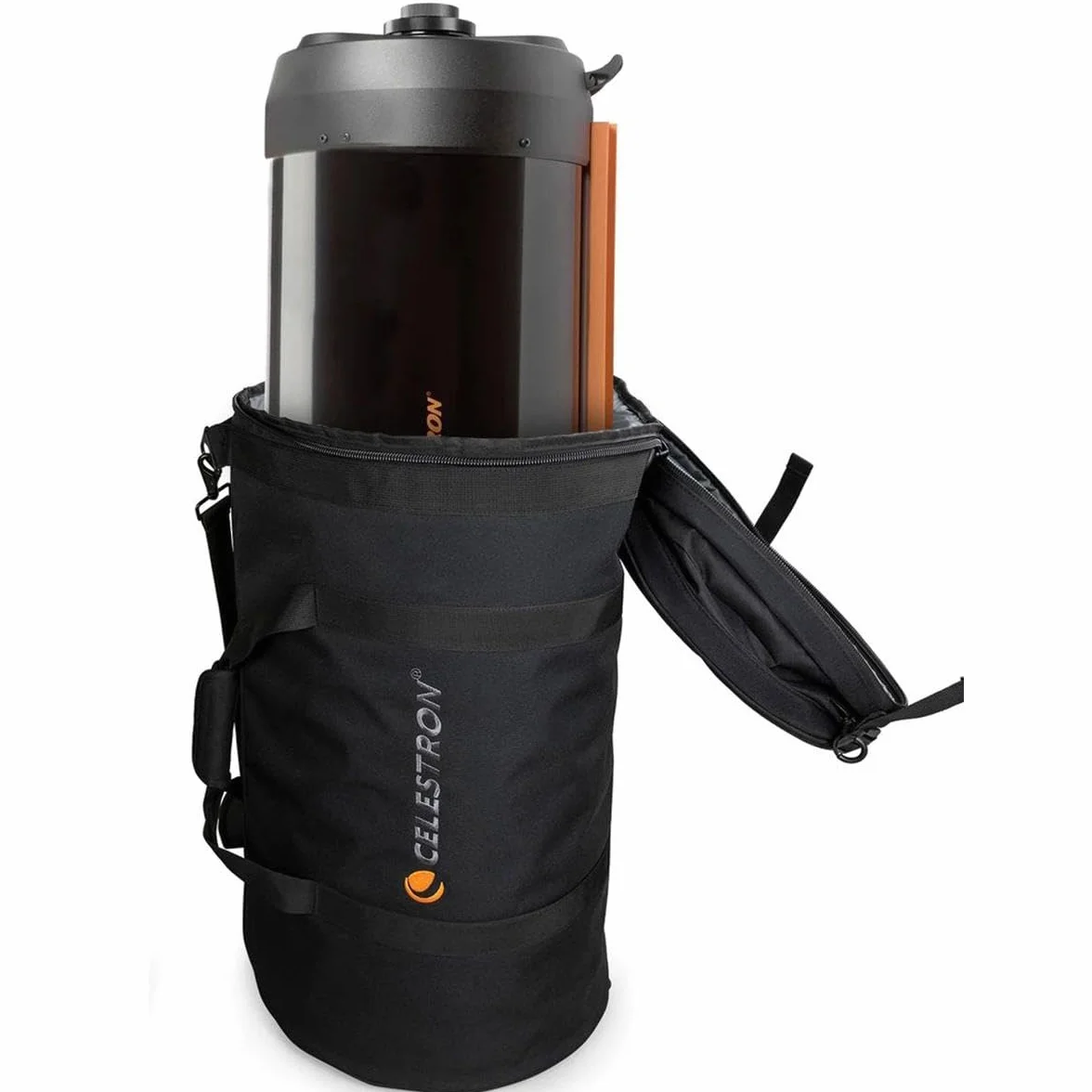 Celestron 94027 Sacca telescopio per tubi ottici 11” Schmidt Cassegrain ed EdgeHD – Custodia per trasporto impermeabile e resistente con pareti protettive, tasca per accessori, fascia imbottita, Nero