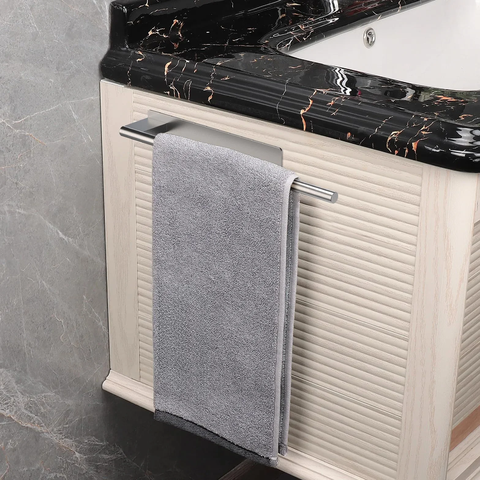 Ibergrif M34453A Portasciugamani Adesivo 39CM Acciaio Inox Spazzolato