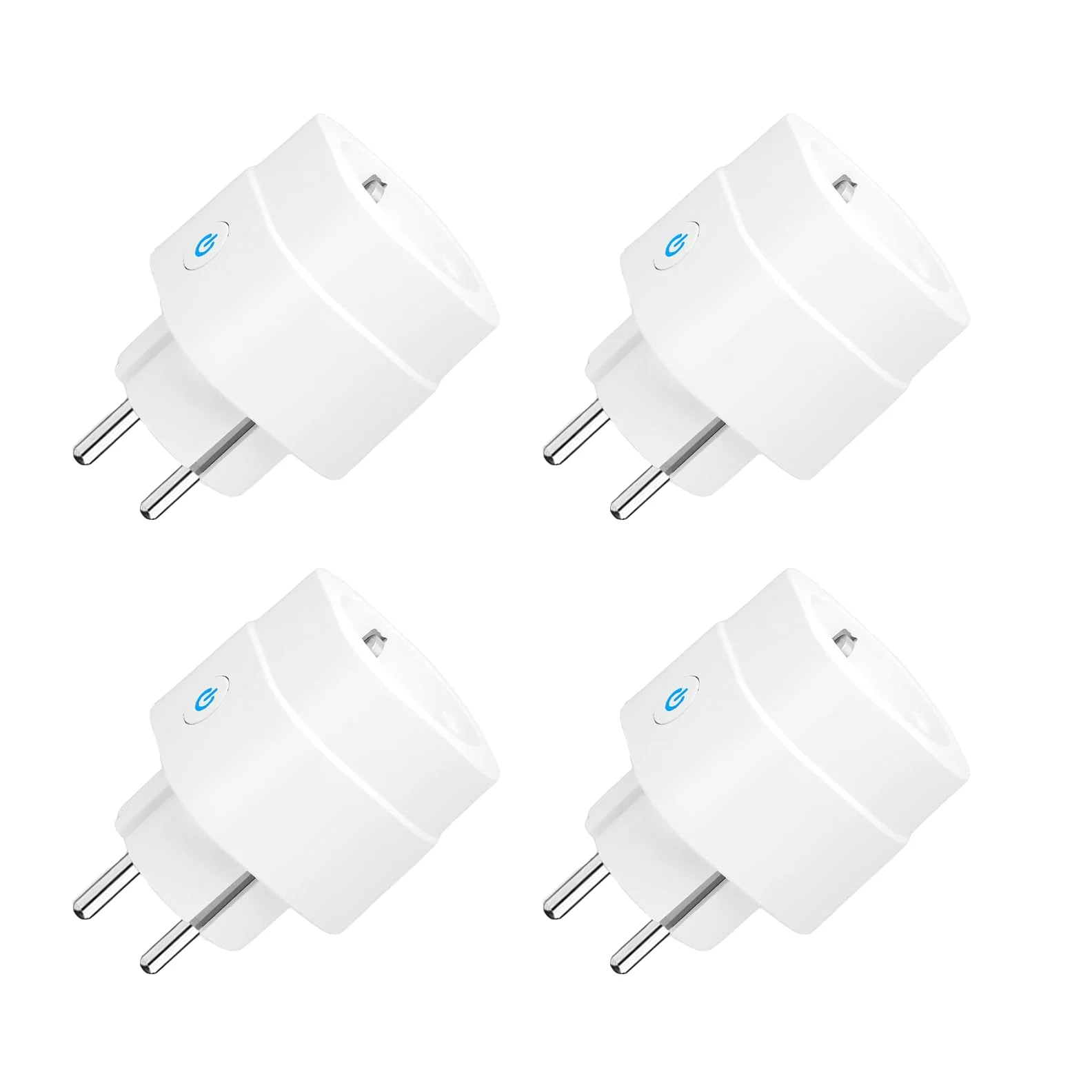 UseeLink Smart Socket con misurazione della corrente, funziona con Alexa, Google Assistant, WiFi Mini Plug con timer e controllo vocale, Smart Home Socket Only 2,4 GHz WiFi, 4 pezzi