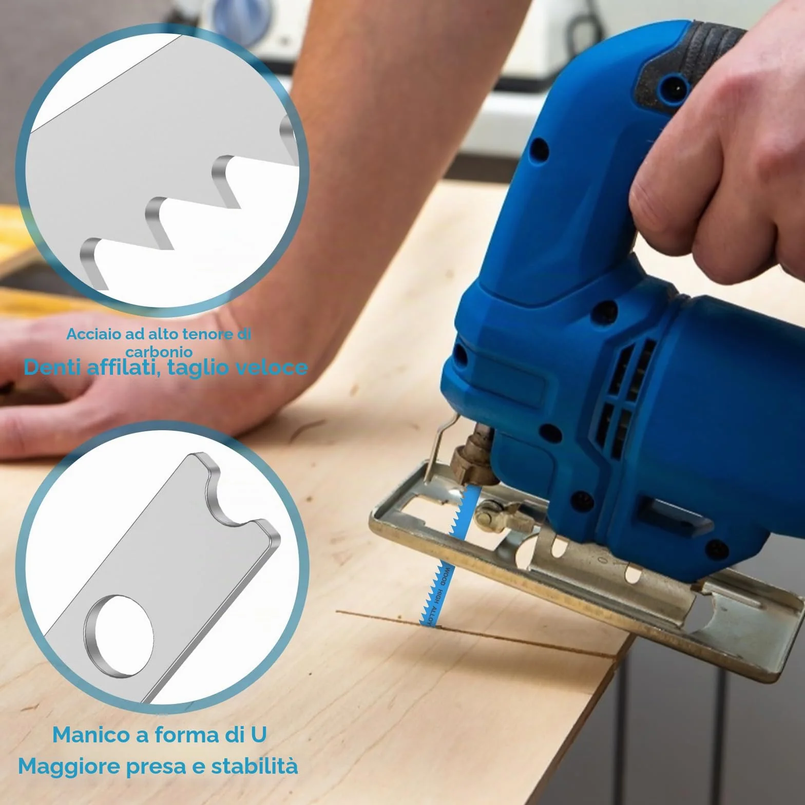 Set di 28 lame per seghetto alternativo professionale a fusto U, lame per seghetto 6TPI/8TPI/10TPI/14TPI/18TPI/24TPI/32TPI per legno, plastica e metallo, 85mm e 100mm