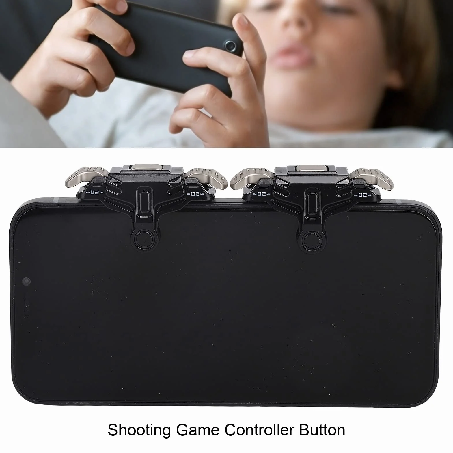 PUSOKEI Trigger di Gioco per Telefono Cellulare Scatto di Gioco per Cellulare Ergonomico Bouton Smartphone Controller di Gioco Trigger per Gamepad per Android/per iOS Telefono 6-13mm / 0.2-0.5in