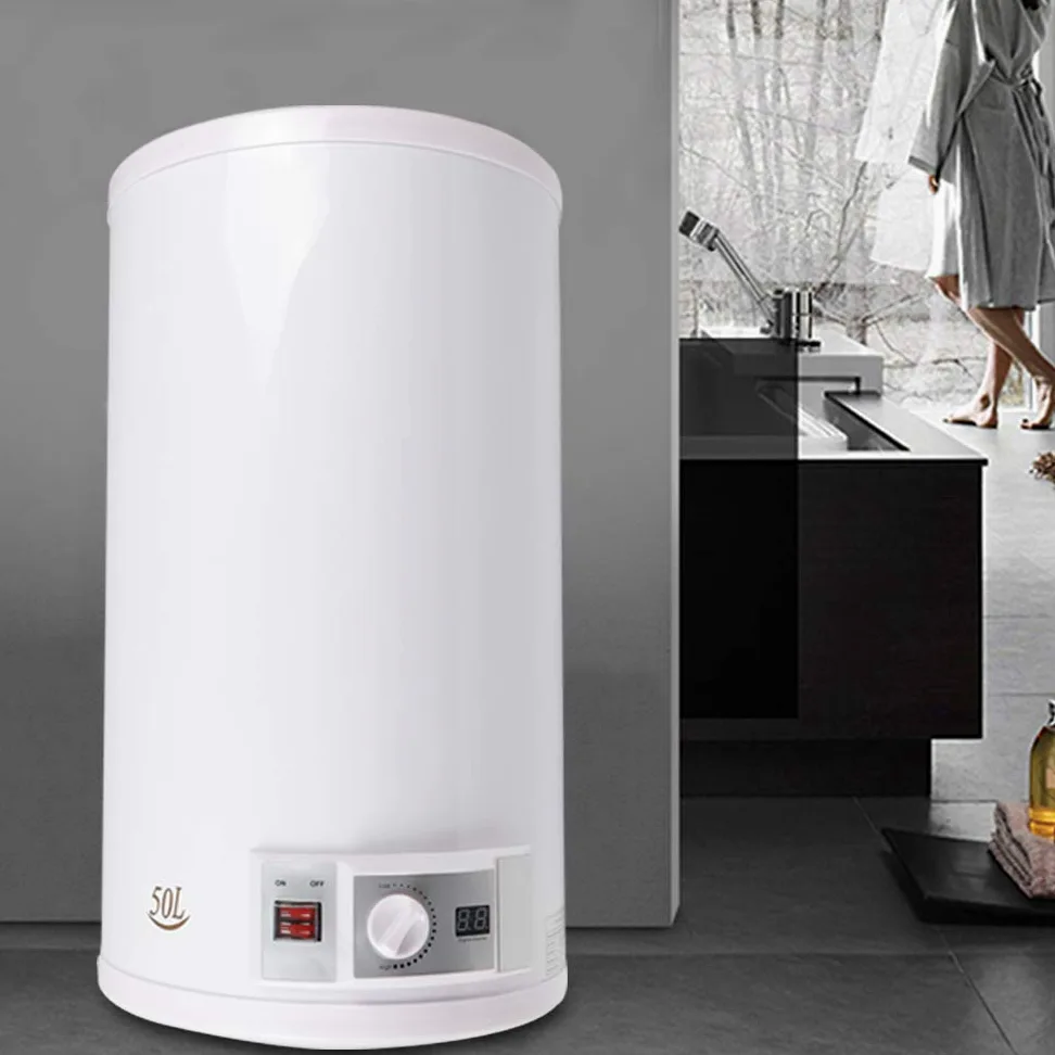 Scaldabagno elettrico da 50L, Piccolo scaldabagno elettrico sottopiano montaggio verticale sospeso 220V 2kW