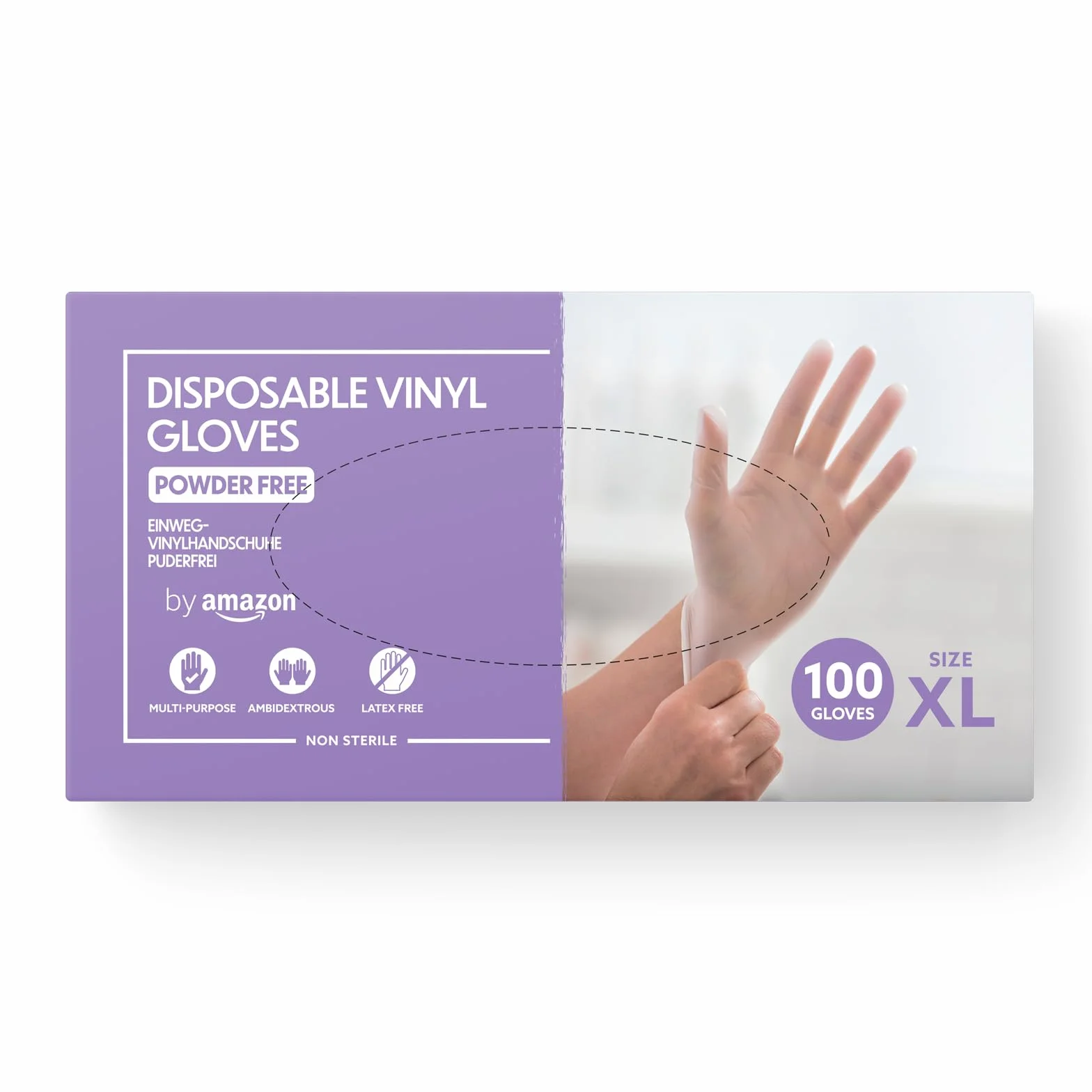 Guanti monouso in vinile Taglia XL confezione da 100 Trasparente