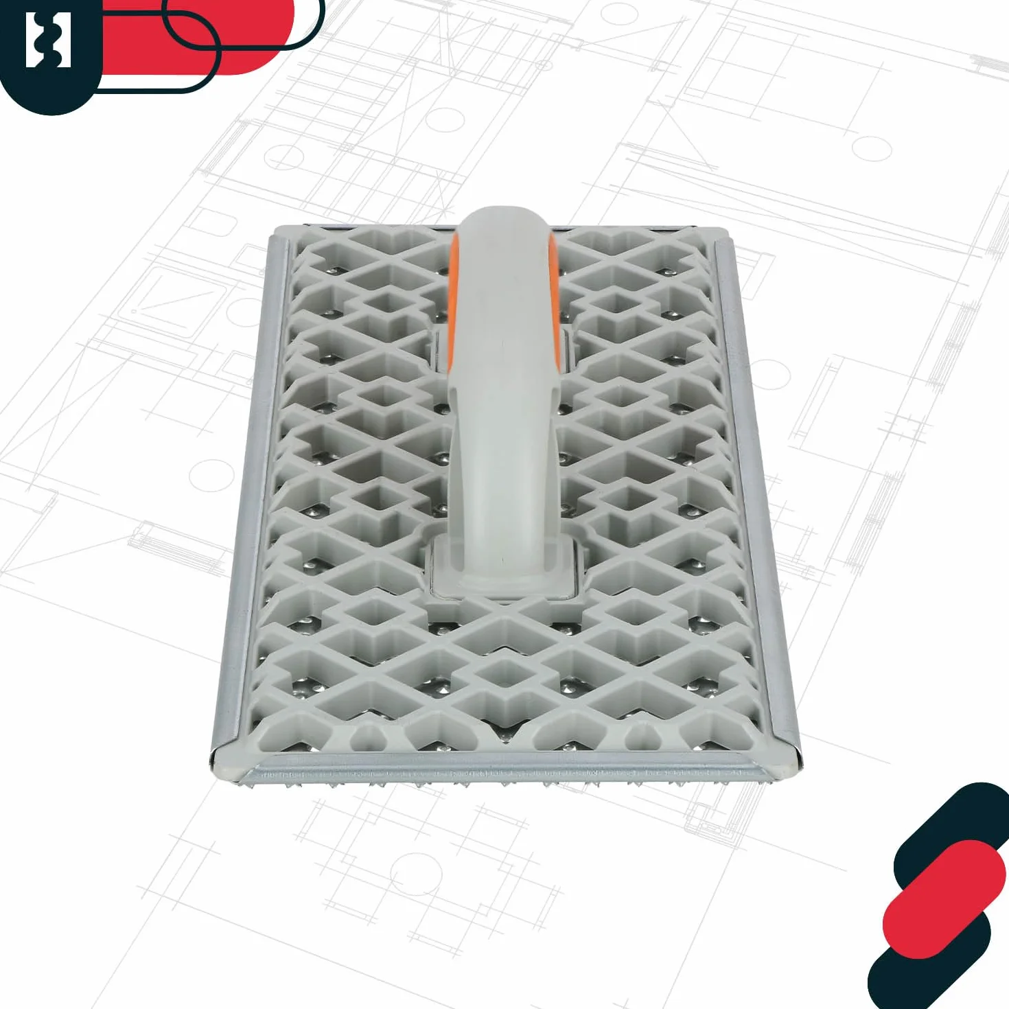 Frattazo Raspa per Levigare Polistirolo 375x155mm per Edifici