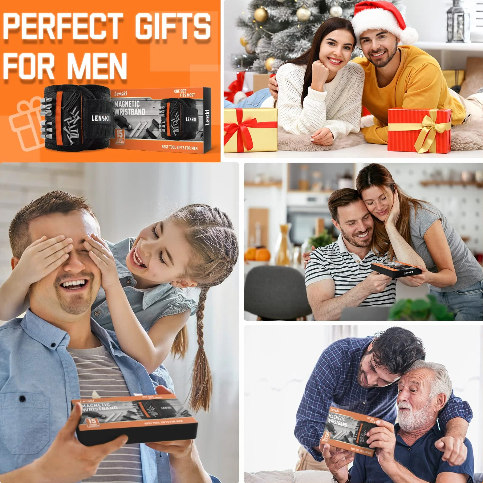 Bracciale Magnetico Regalo Uomo San Valentino Natale Compleanno Festa del Papà