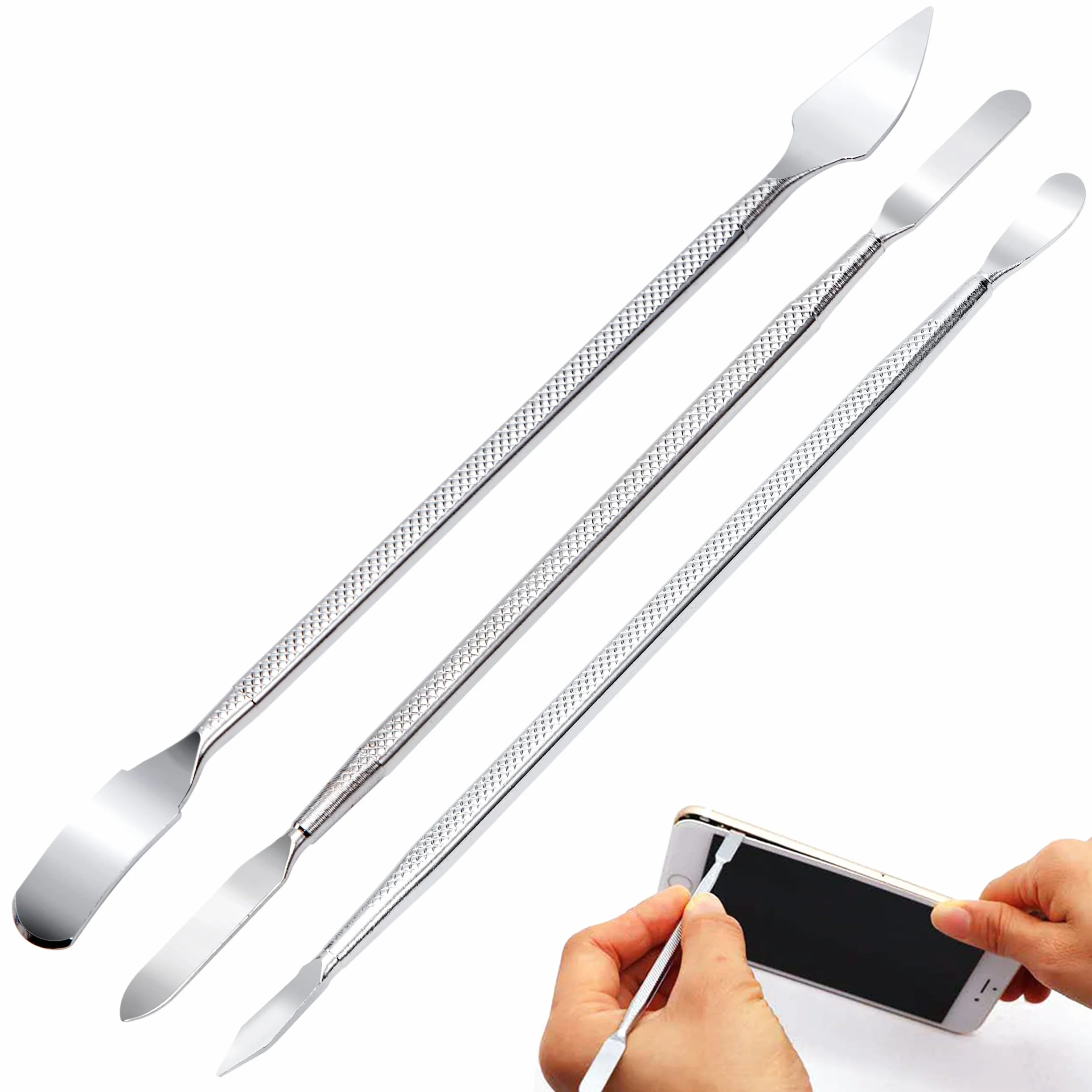 Set di Spudger in Metallo a Doppia Estremità per Tablet iPad Laptop Telefoni Cellulari