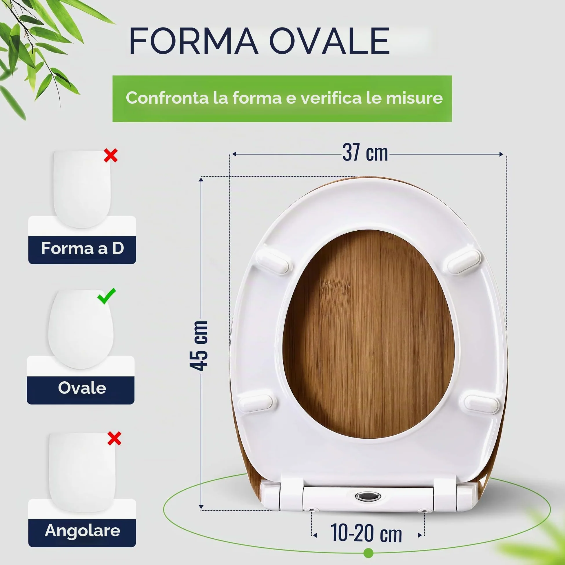 Casaria Copriwater Universale Doppia Chiusura Silenziosa Duroplast Antibatterico Montaggio Rapido