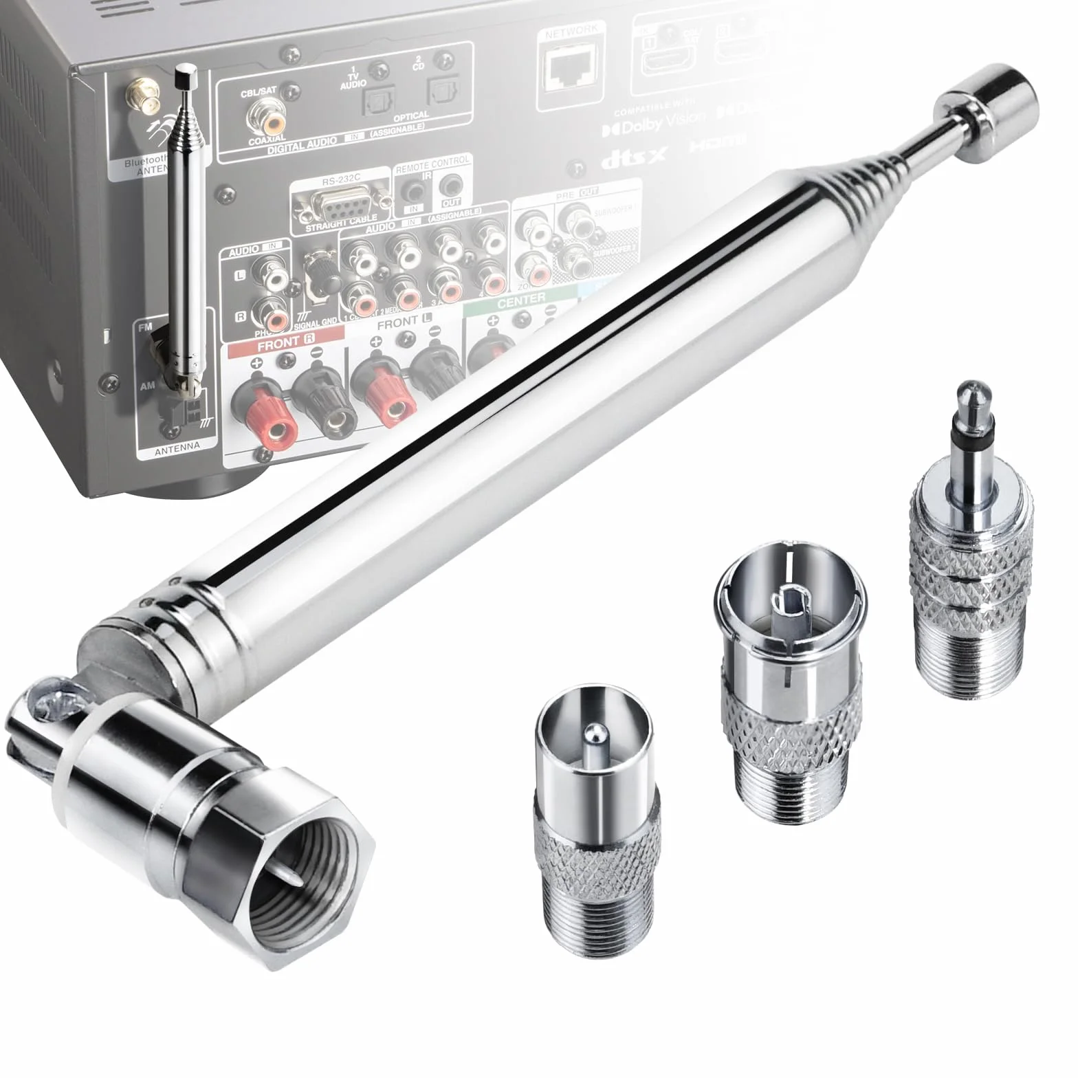 Antenna radio DAB di ricambio per mini sistema di ricevitore AV HiFi, FM Antenna interna 75 Ohm non bilanciata per Denon Sony Roberts Marantz Yamaha Hitachi Tivoli Audio Pioneer Onkyo Sangean Bose