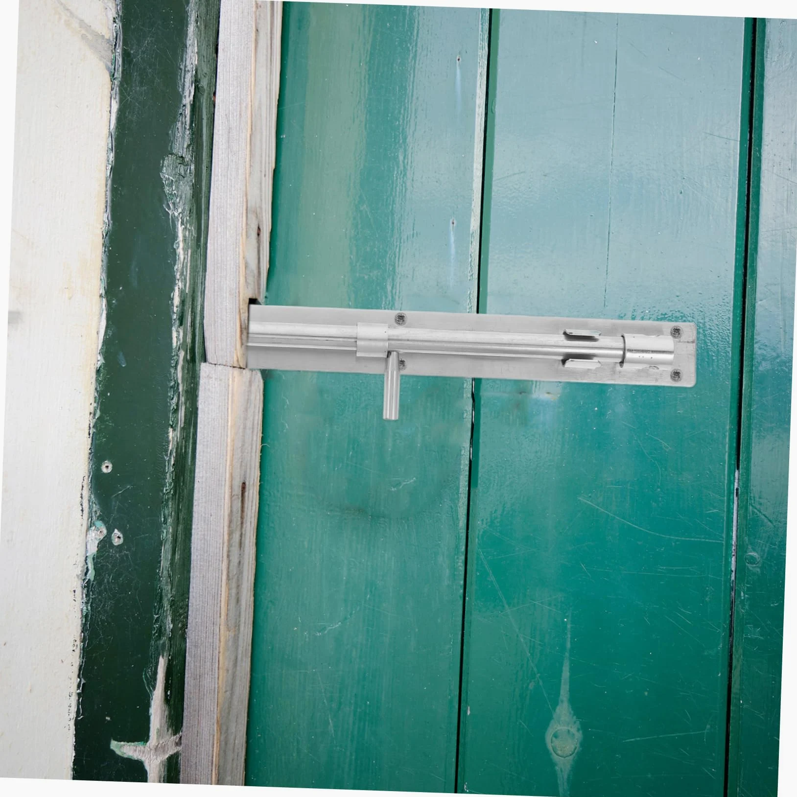 HOMSFOU Chiavistello Scorrevole in Acciaio Inox Da 45 Cm, Asta Di Caduta Per Cancello Fermo Scorrevole Antiruggine Per Porte Di Sicurezza e Cancelli Doppi, Serratura Per Porta a Pavimento Resistente