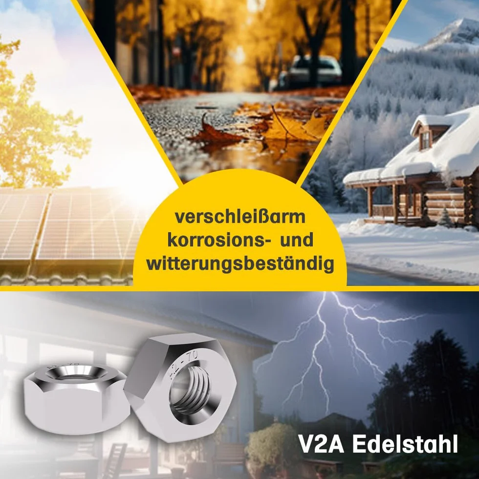 Offgridtec Nakrętka M10 A2 V2A DIN 934 ISO 25 szt
