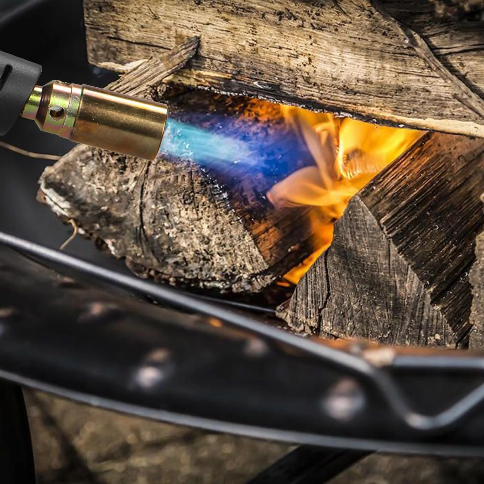 Lampada di saldatura multiuso 1200°C fiamma ossidrica portatile cannello gas 190g