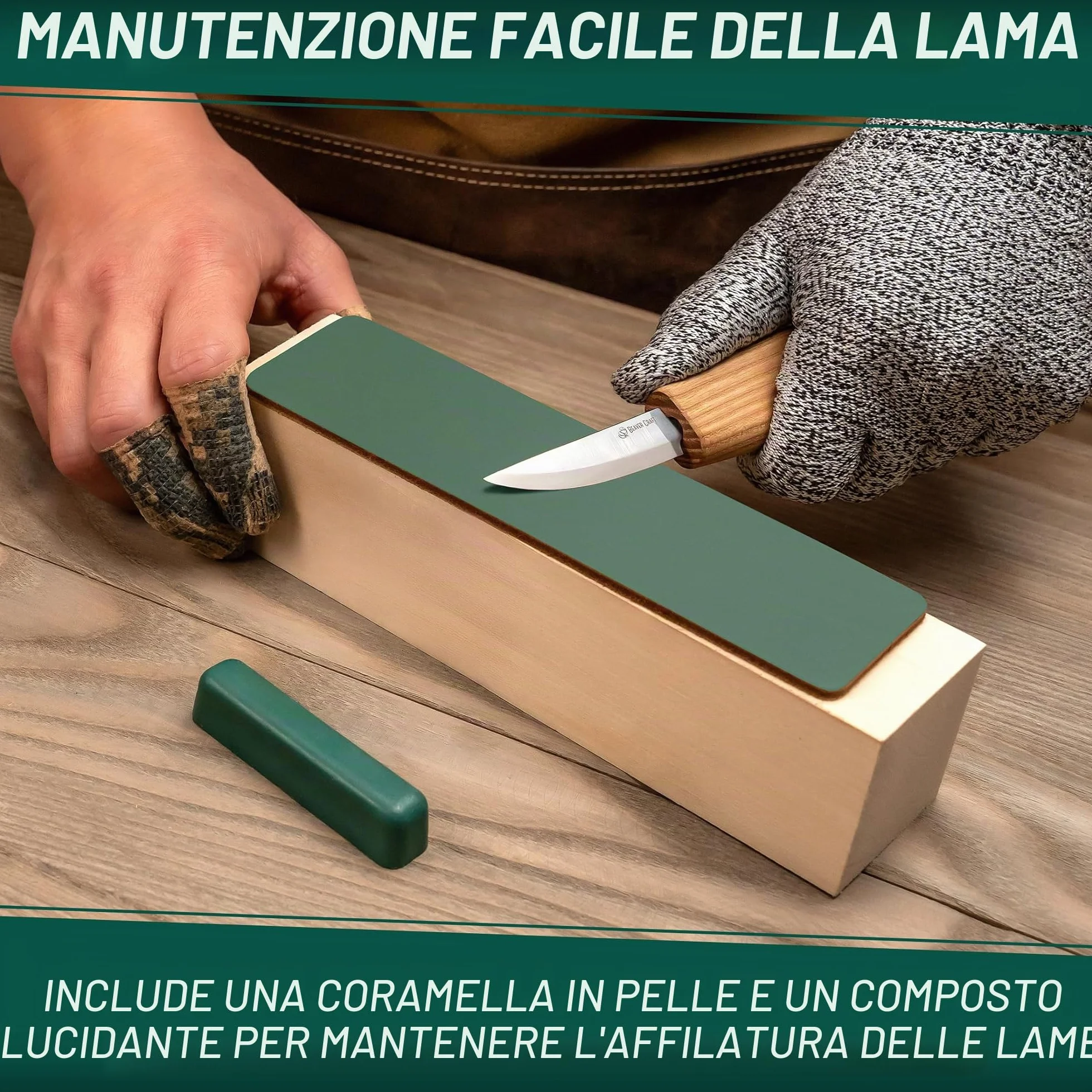 BeaverCraft S01 Set coltelli intaglio legno per cucchiai Kit fabbricazione cucchiai
