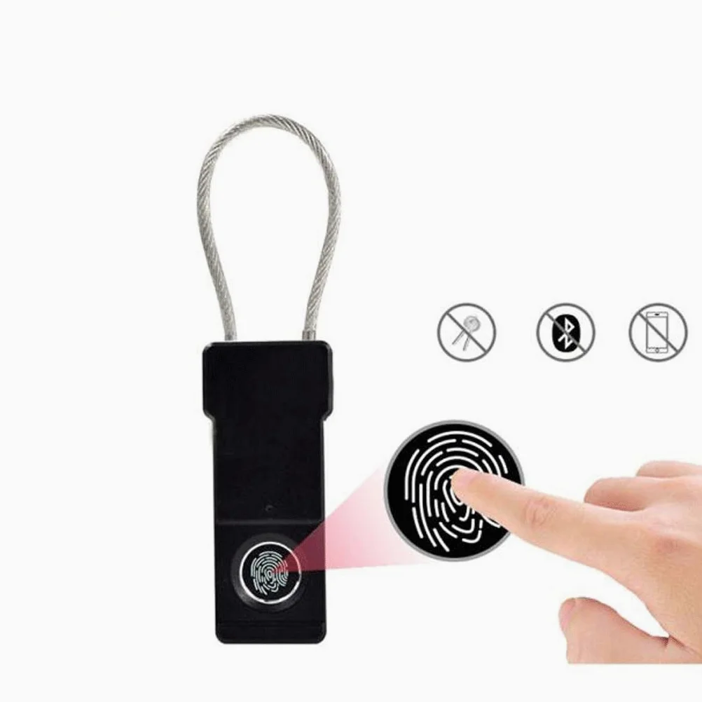 Lucchetto per impronte digitali Smart Gym Locker Locks Small Touch Biometrico Outdoor Impermeabile Thumbprint Lock con per zaino, cancello, dormitorio valigia, bagagli