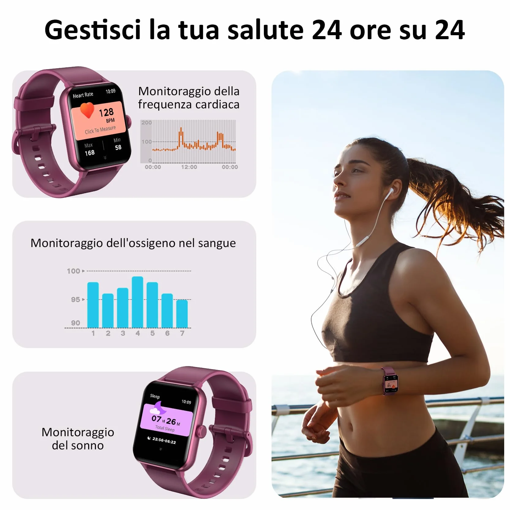 Blackview Smartwatch Uomo Donna, Effettua e Rispondi alle Chiamate,1,85'' Orologio Intelligente Fitness,Cardiofrequenzimetro, Monitoraggio del Sonno, Calcolatori per Android iOS