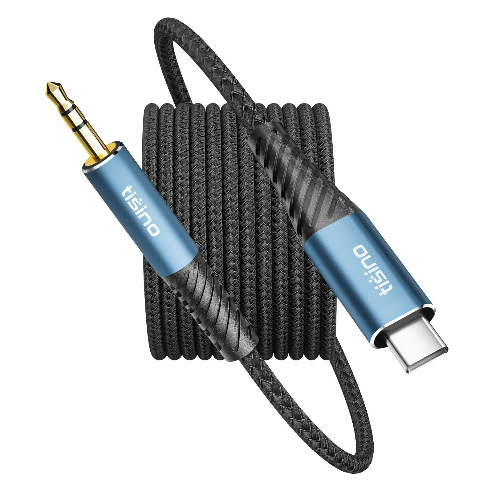 Tisino Cavo Aux 3,5mm a usb C (0,5m), cavo ausiliario per cuffie stereo Hi-Fi, compatibile con iPhone 15, 15 Pro Max Plus/Galaxy S24/S23 Ultra/iPad Pixel 9