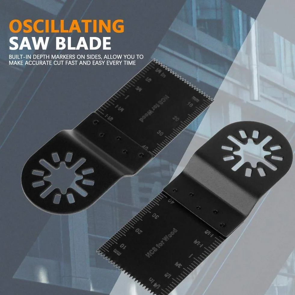 Kit di lame per multiuso multiuso 20 lame per oscillanti universali 34 mm, con pennarelli integrati per il taglio
