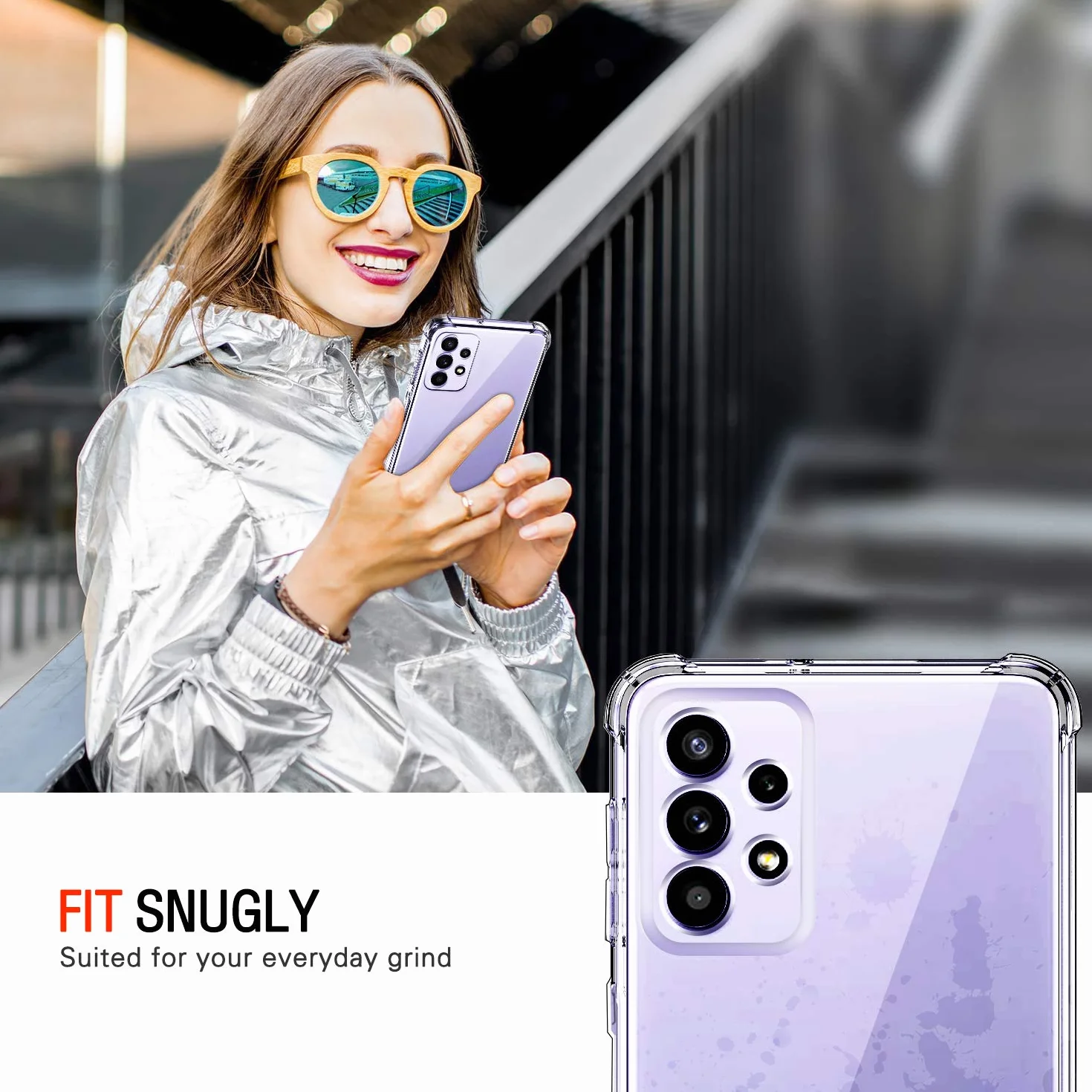 iVoler Cover per Samsung Galaxy A52 4G / A52 5G / A52s 5G, Custodia Trasparente per Assorbimento Degli Urti con Paraurti in TPU Morbido, Sottile Morbida in Silicone TPU Protettiva Case