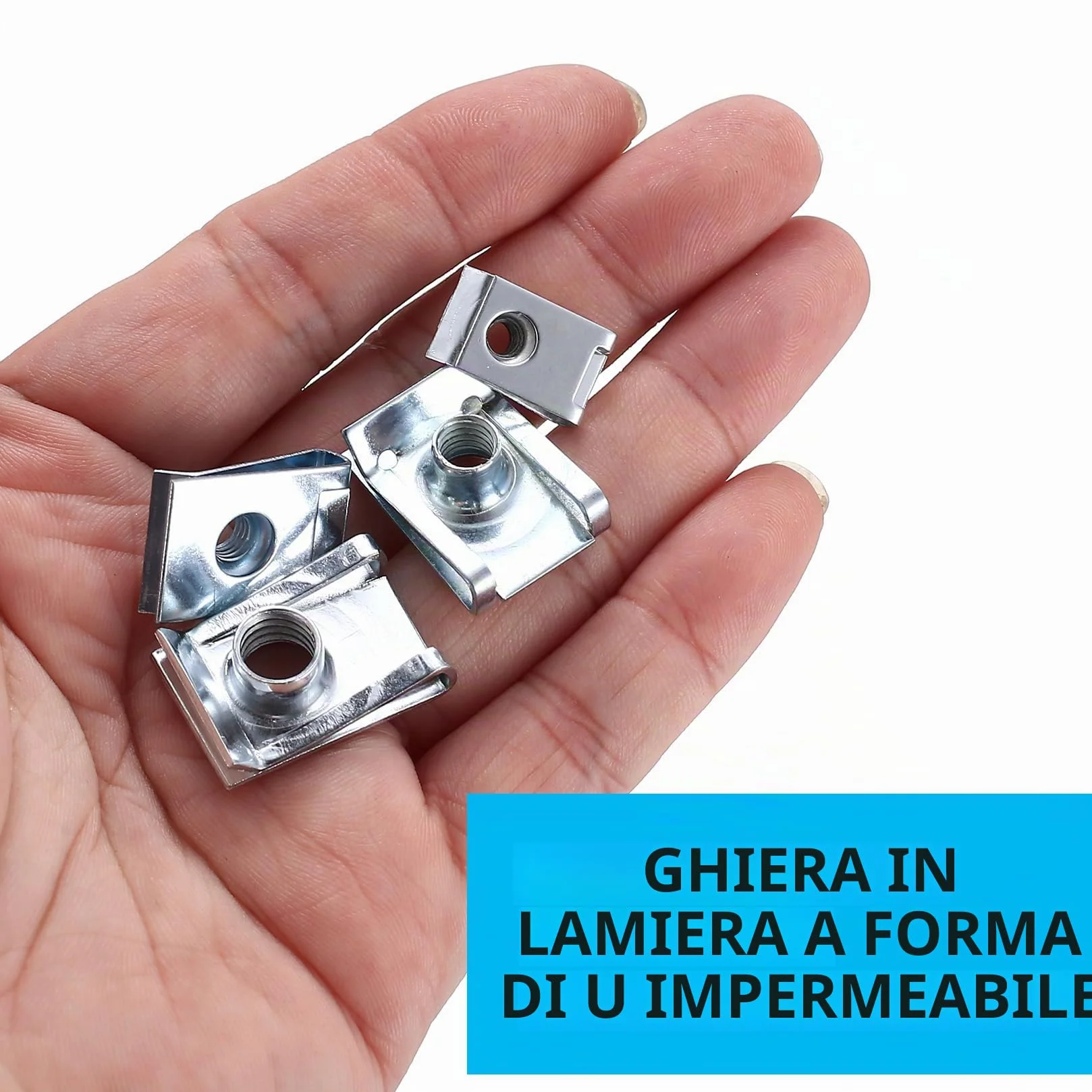 90 Pz U Clip Fissaggio Auto, Dadi a Clip a U e Bulloni Viti Autofilettanti per Parafanghi