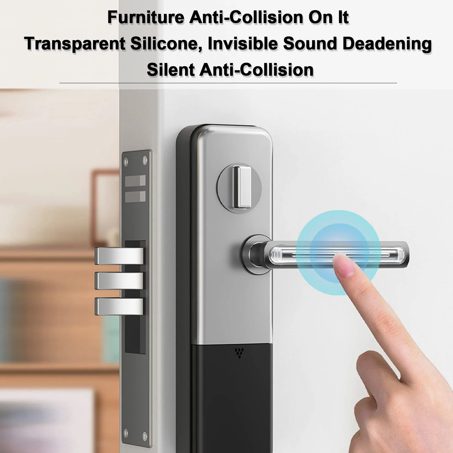 Paraurti trasparenti per mobili, protezione da parete in gomma siliconica dallo schienale della sedia, paraurti adesivo per porta dell'armadio, porta auto, cassetto WC (24 lunghi)