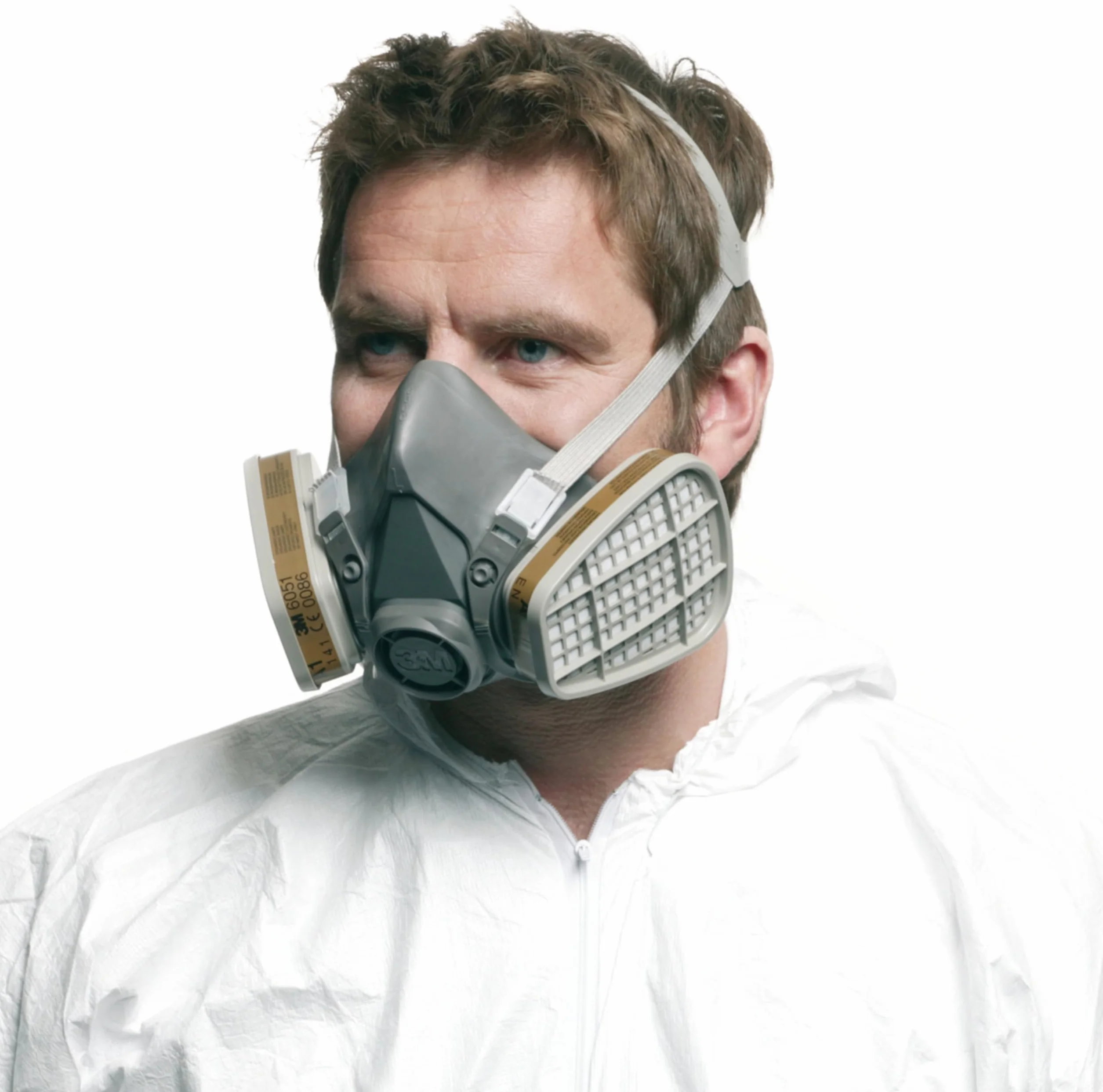 3M 6100L Respiratore a Semimaschera Riutilizzabile, Misura Piccola, Certificato EN