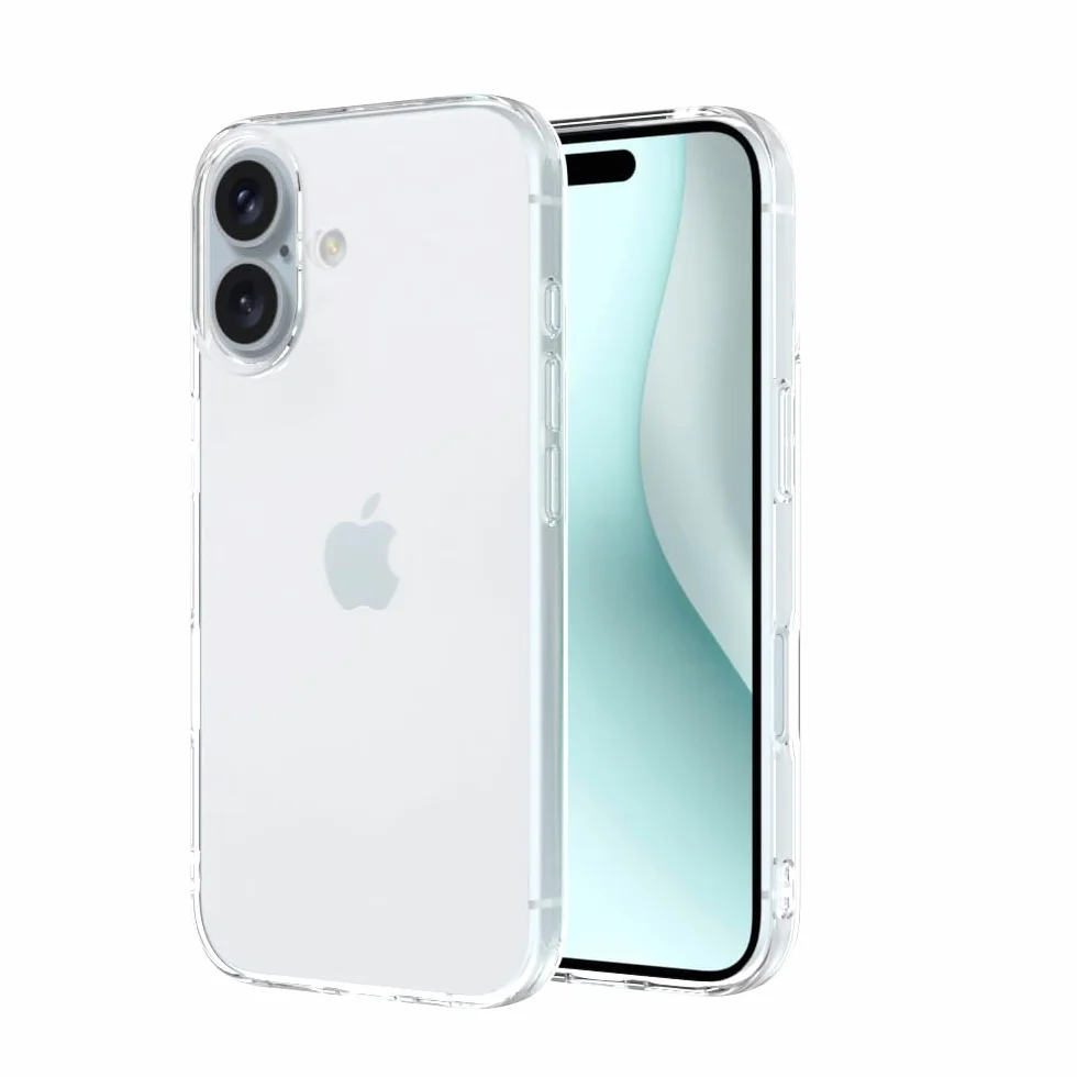 Captor Cover iPhone 16, Custodia Trasparente in Silicone Morbido, Protezione Fotocamera, Anti-Ingiallimento, Flessibile e Resistente per iPhone 16 Cover (Bordi Rialzati)