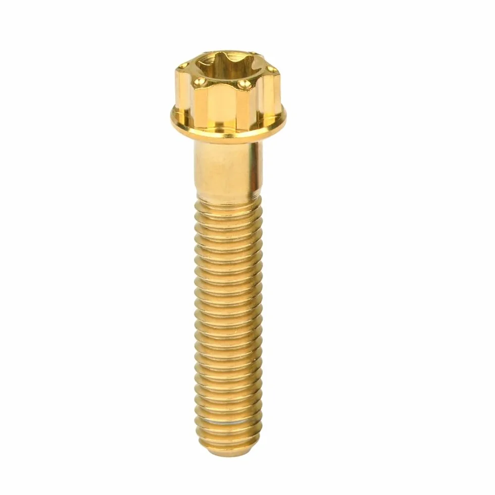 Wkręty hamulcowe moto M6x15-30mm Torx T30 flangiowe tytanowe 4 szt.