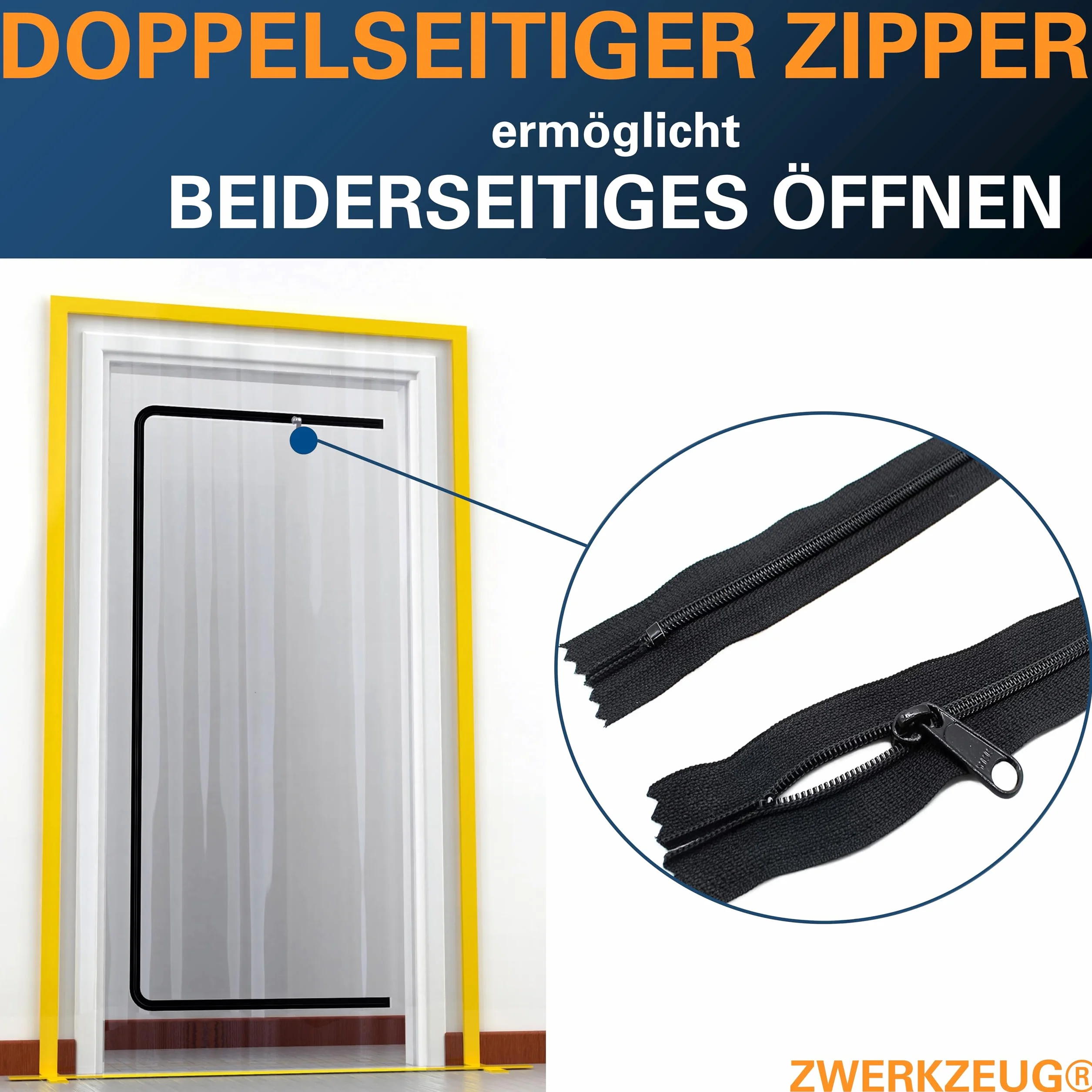 Set 2 porte antipolvere 100 micron impermeabile con chiusura lampo 5 teloni protettivi
