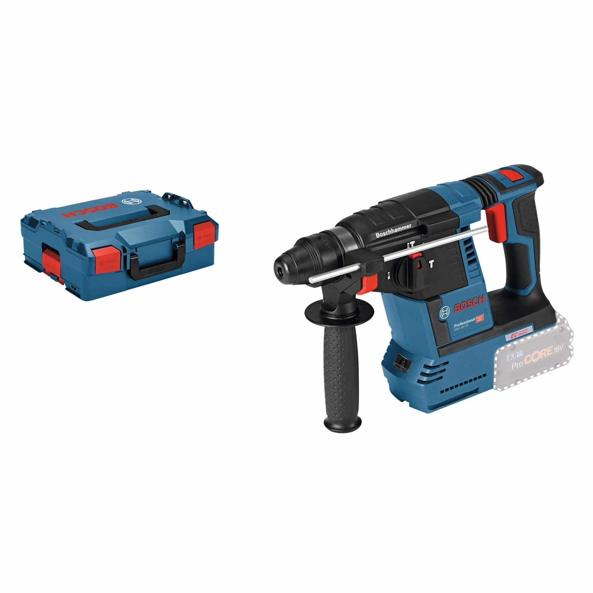 Bosch Professional GBH 18 V-26 Nudo L-BOXX 18V Blu Navy