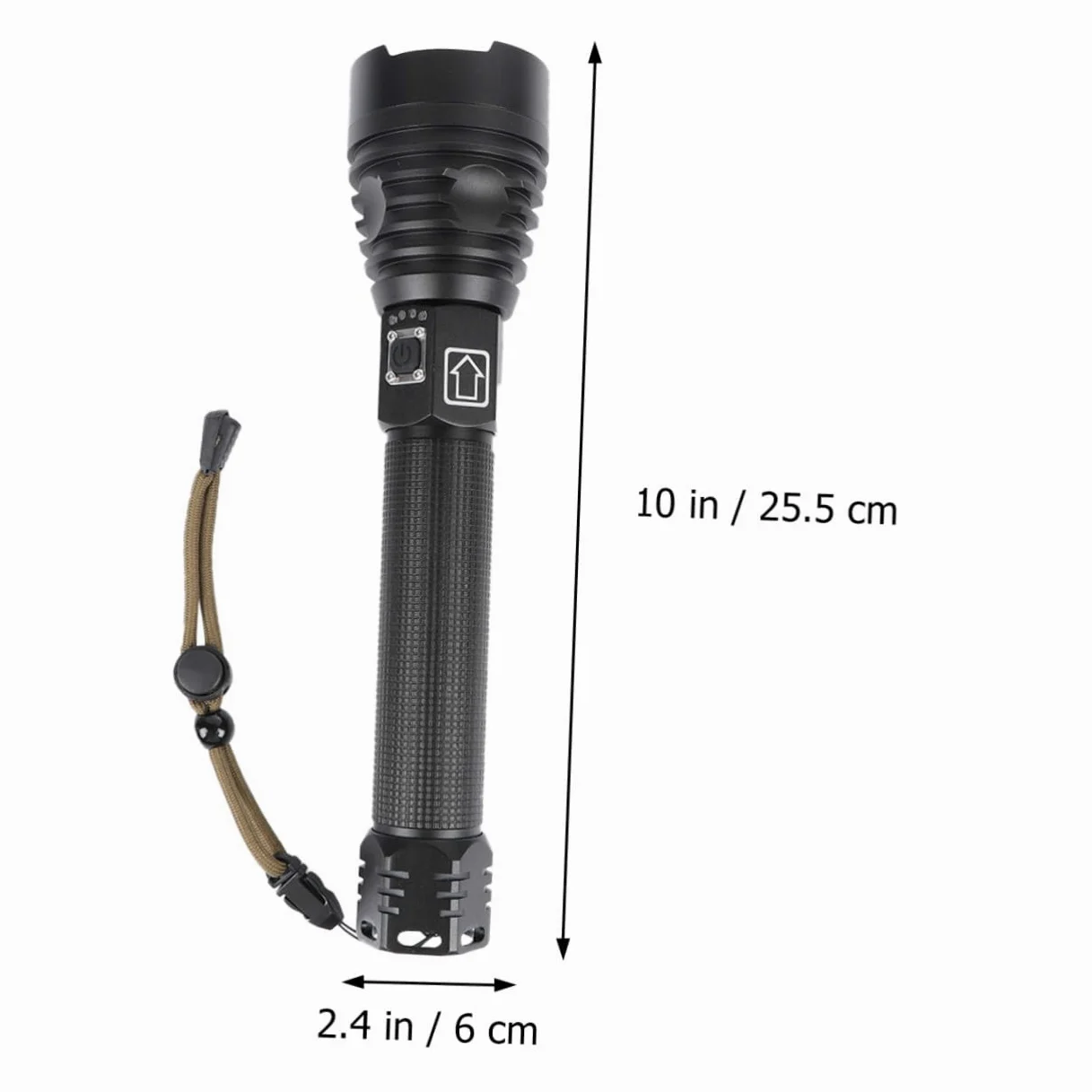 Gatuida Torcia Elettrica Ricaricabile USB Display Carica Batteria, Potente Xhp 90, Lega di Alluminio, Zoom Regolabile, 3 Modalità e Flash, per Pesca e Escursionismo