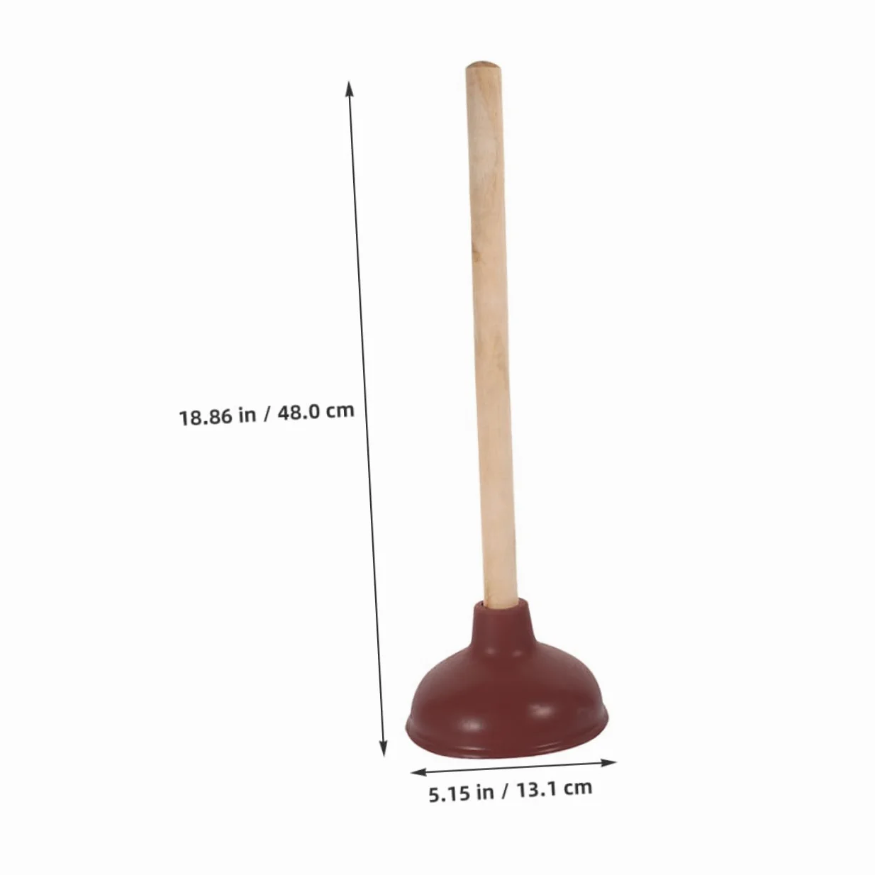 POPETPOP Sturalavandini per WC da Bagno, 4 Pezzi, Legno e Gomma | Rosso, Forte Aspirazione, Design Heavy Duty, per Wc e Scarichi, Uso Semplice