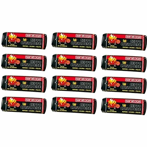 TRONCHETTO SARATOGA GR 1100 STOK ACCENDIFUOCO CEPPO CAMINO STUFA 12 PZ