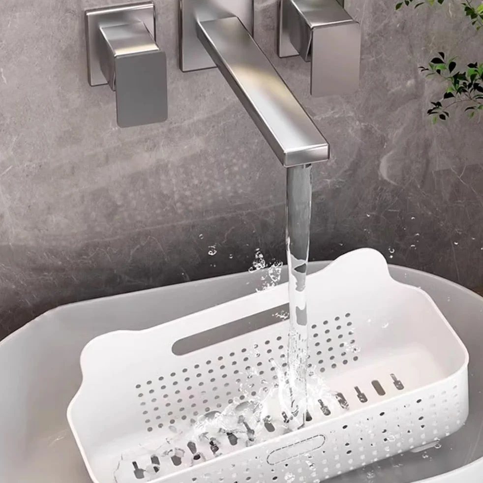 Mensole sospese per il bagno Portaoggetti da doccia in plastica, organizer da parete for doccia con 6 ganci, cestino portaoggetti da doccia senza foratura for bagno, cucina, lavanderia, balcone Access