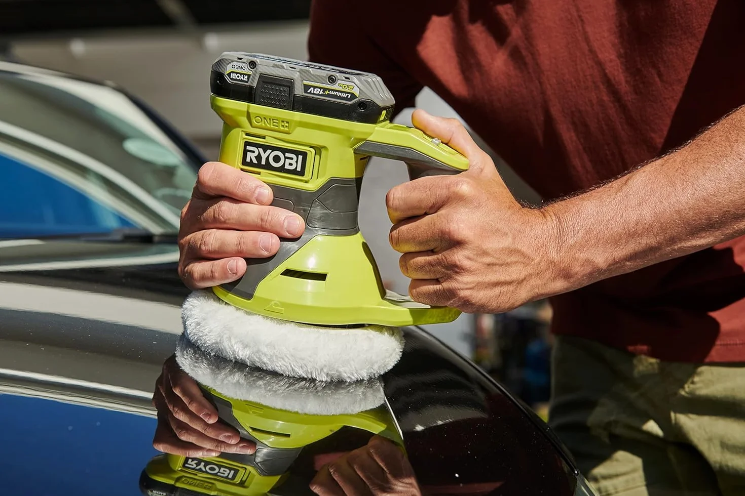 Ryobi RBP18150-0 Lucidatrice 150 mm 18V 2 Velocità Motore 4.600 orbite/min