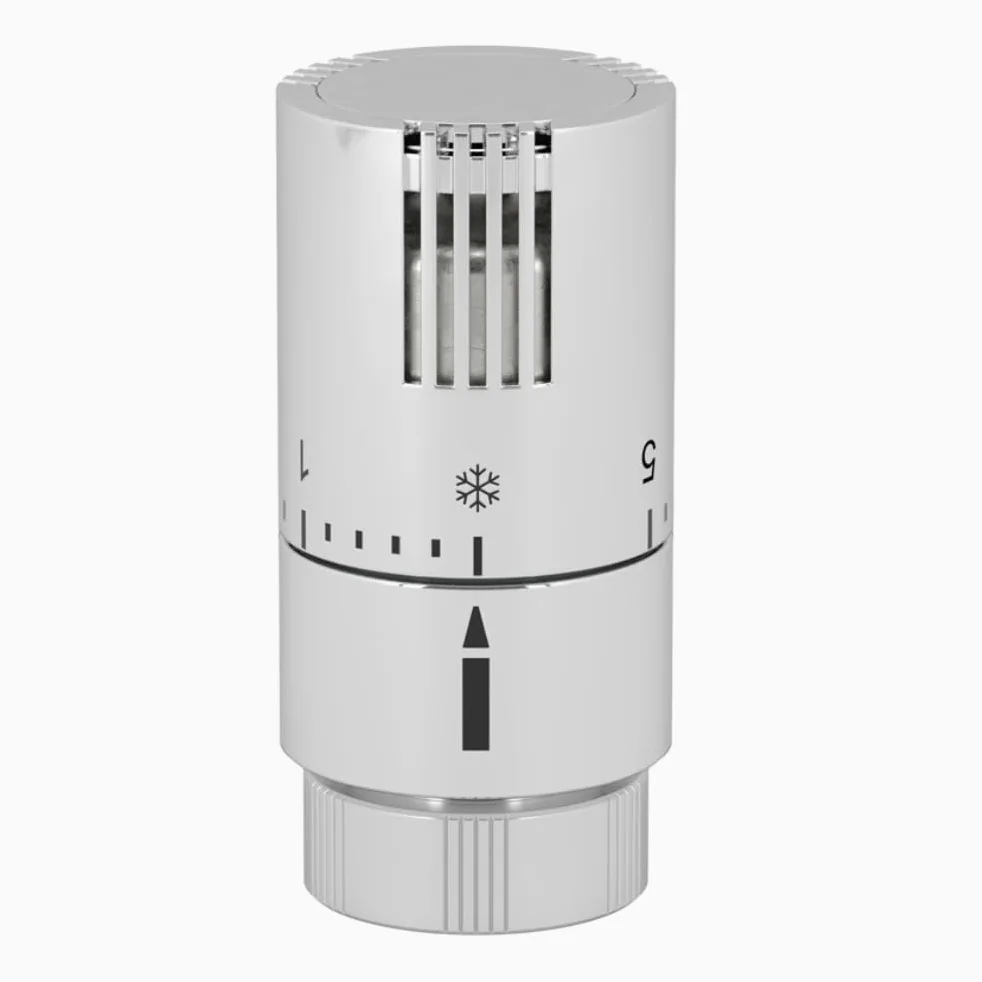 Schläfer 37040200 | Valvola Design Termostatica Cromo per Termosifoni, Testina di Comando per Radiatore Sensibile a liquido, Manopola con Regolazione intervallo Temperatura, Attacco M30x1,5