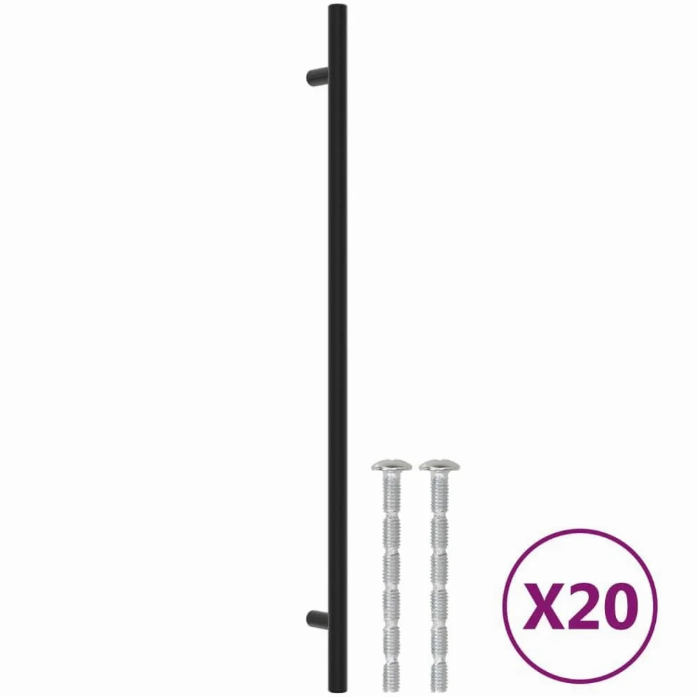 Maniglie per Mobili 20 pz Nere 320 mm in Acciaio Inox,Maniglie Moderne,Maniglie Cassetti,Maniglie per Mobili-3203609